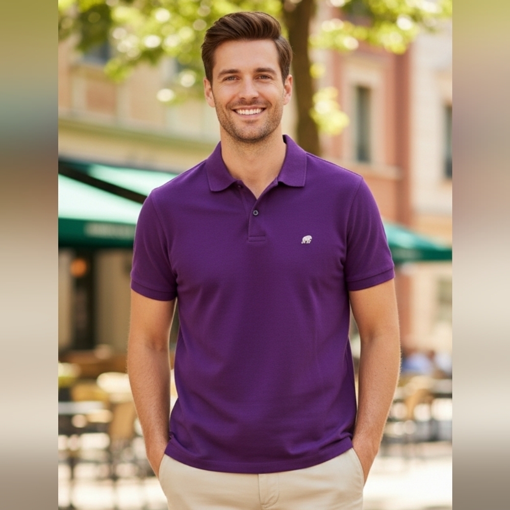 Banana Republic Purple Polo Shirt Short Sleeve
